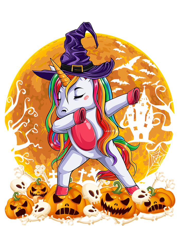 Dabbing Unicorn Dance Pumpkin Halloween Witch Skeleton Gift T-Shirt