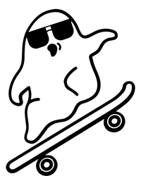 Funny Ghost With Skateboard Design Gift Tote Bag