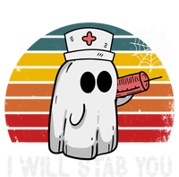 Funny Halloween Nurse Ghost I Will Stab You Retro Gift Magnet