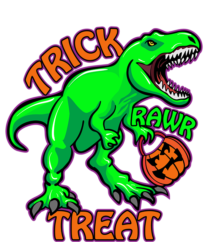 Funny Halloween Trick Rawr Treat TRex Dinosaur With Pumpkin Gift Bumper Sticker