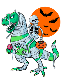 Halloween Skeleton Riding Trex Dinosaur Meaningful Gift Striped Beanie with Solid Band