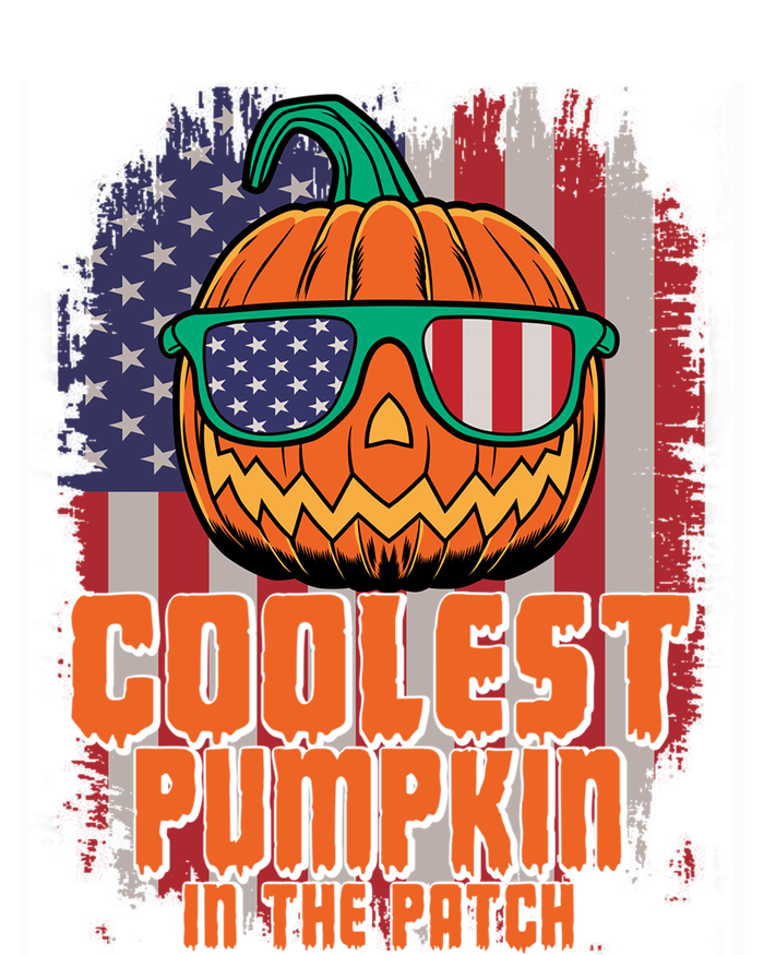 Halloween Costume Coolest Pumpkin In The Patch American Flag Gift T-Shirt