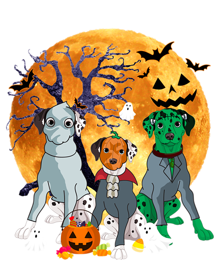 Halloween Dalmatian Dog Zombie Jack O Lantern Pumpkin Gift T-Shirt