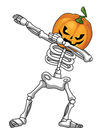 Halloween Pumpkin Skeleton Dabbing Funny Gift T-Shirt