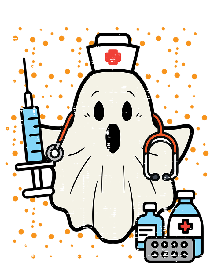 Halloween Nurse Ghost Boo Nursing Scrub Top Costume Gift T-Shirt