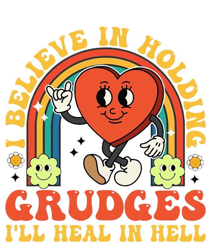 I Believe In Holding Grudges Ill Heal In Hell Rainbow Heart Pajama Set