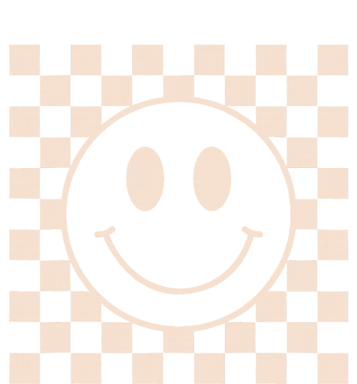 Retro Happy Face Checkered Pattern Sweatshirt