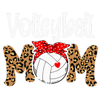 Volleyball Mom Leopard Messy Bun Game Day Funny Mothers Day T-Shirt