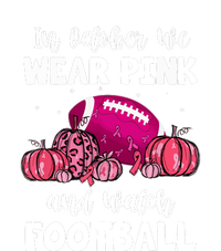 Football Pumpkin Breast Cancer In October We Wear Pink Gift Kids Long Sleeve Shirt