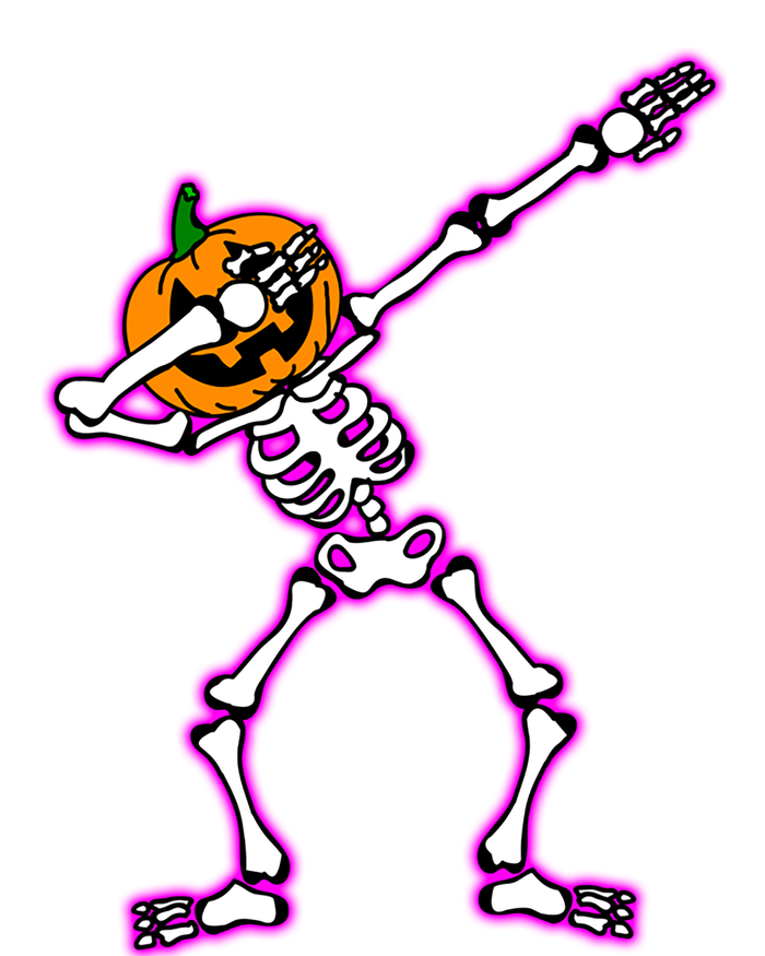 Jack O Lantern Dabbing Pumpkin Halloween Dab Skeleton Gift Striped Beanie with Solid Band