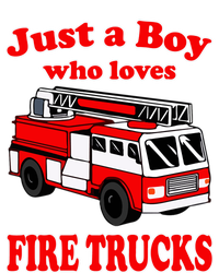 Just A Who Loves Firetruck And Firefighter Fire Gift Tall Hoodie