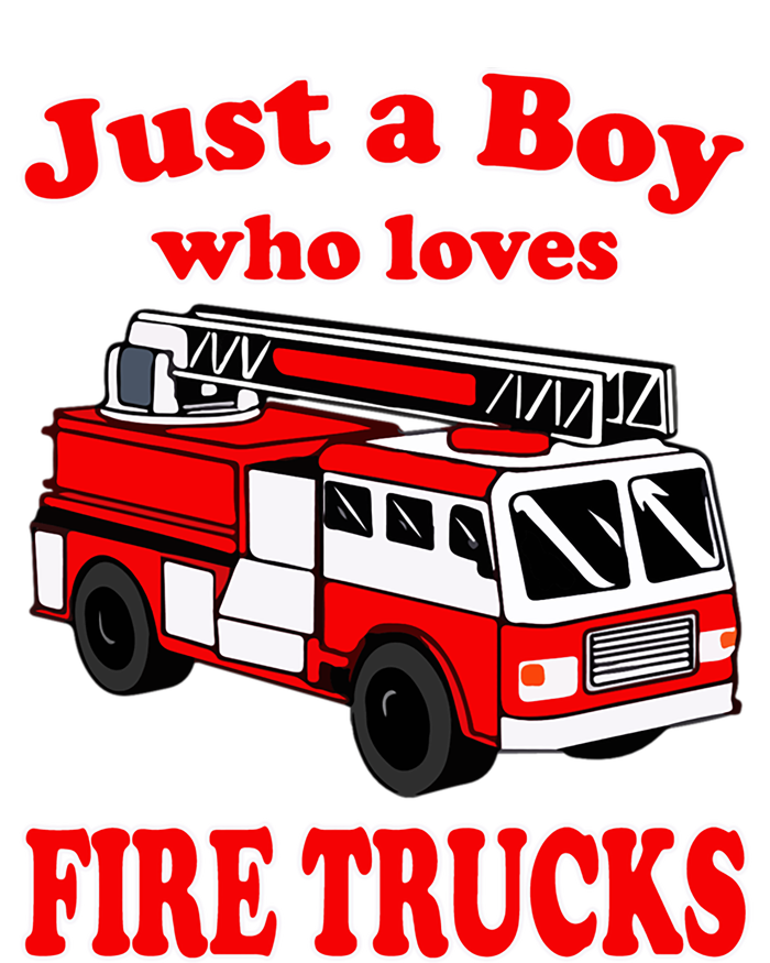 Just A Who Loves Firetruck And Firefighter Fire Gift Tall Hoodie