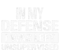 In My Defense I Was Left Unsupervised Funny Retro Vintage Women's Racerback Tank