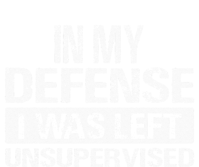 In My Defense I Was Left Unsupervised Funny Retro Vintage Women's Racerback Tank