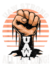 UAW Strong UAW Proud Union Pride UAW Laborer Worker Striped Beanie with Solid Band