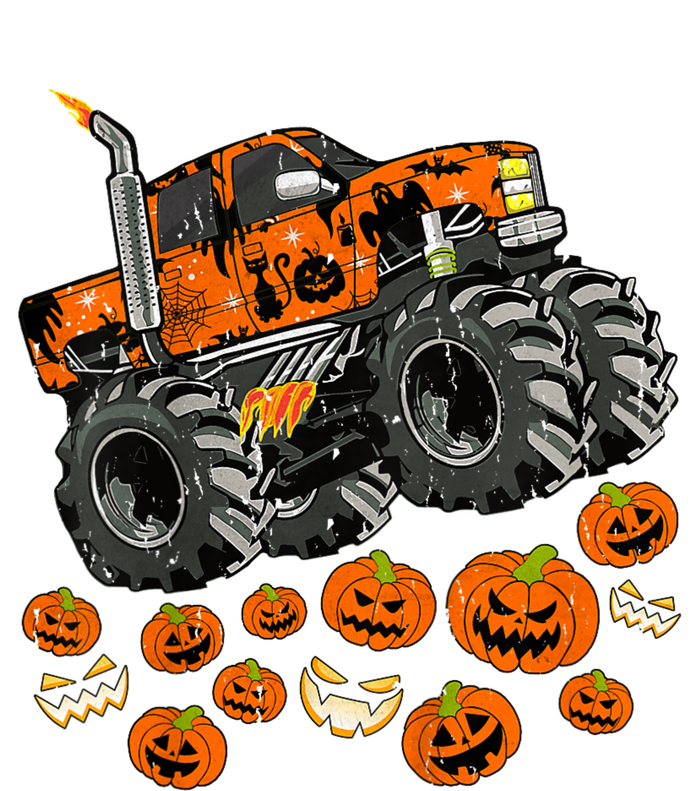 Kids Jack O Lantern Pumpkin Monster Truck Halloween Costume Womens California Wash Sweatshirt