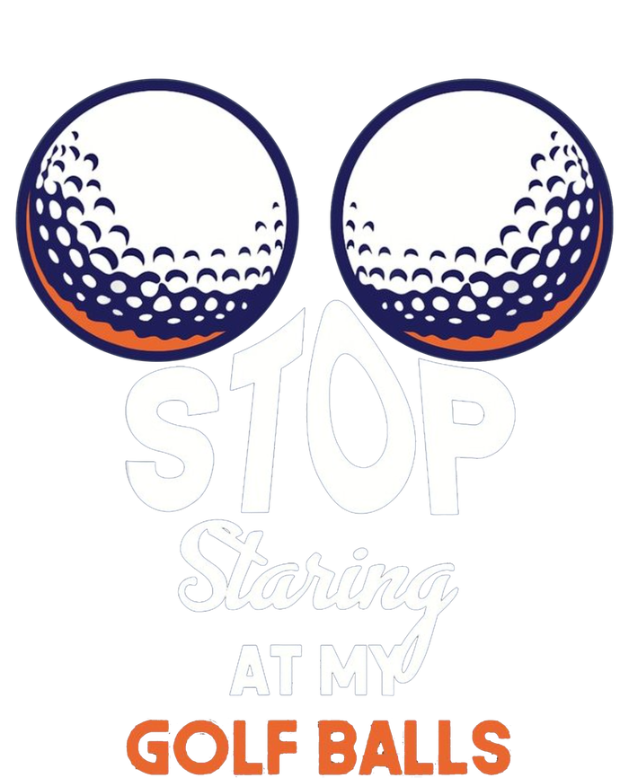 Stop Staring At My Golf Balls Cute Golfing Funny Boobs Balls Women's Long Sleeve Flannel Pajama Set 