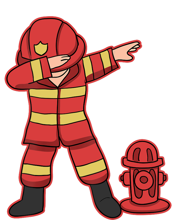 Dabbing Firefighter T Funny Dab Gift Firefighter Poster