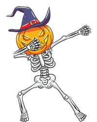 Dabbing Skeleton Halloween Pumpkin Cute Gift T-Shirt