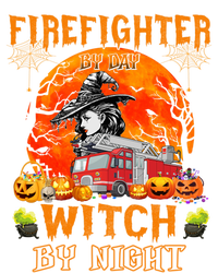 Firefighter By Day Witch By Night Halloween Fire Truck Funny Gift Zip Tote Bag