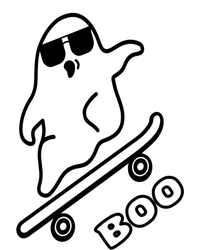 Ghost Skateboarding Boo Scary Halloween Tricks Or Treats Gift Coaster