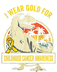 I Wear Gold For Childhood Cancer Awareness Dinosaur T-Shirt