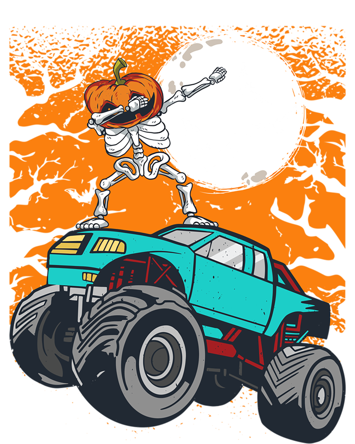 Halloween Pumpkin Skeleton Riding Monster Truck Gift Coaster