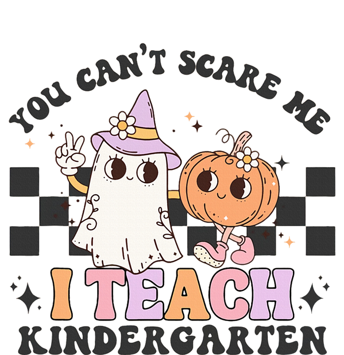 You Cant Scare Me I Teach Kindergarten Retro Halloween Ghost Full Zip Hoodie