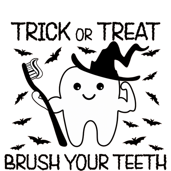 Halloween Trick Or Treat Brush Your Teeth Spooky Dentist Gift Button