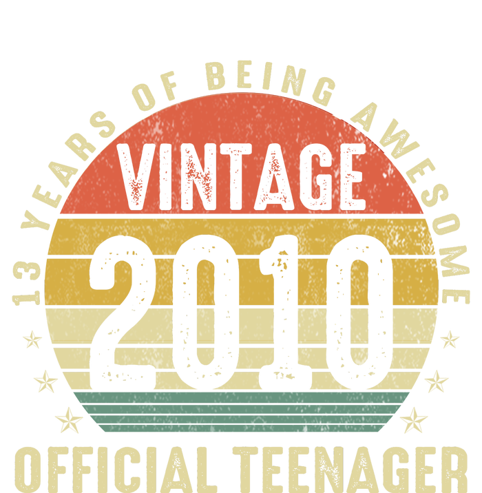 Vintage 2010 Official Teenager 13th Birthday Gifts 13 Yr Old Cropped Pullover Crew