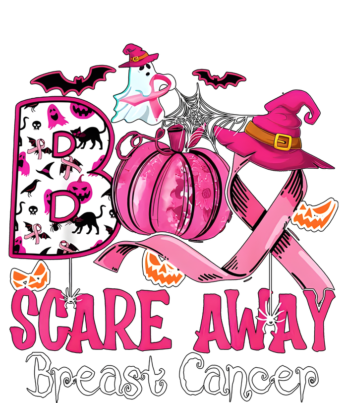 Boo Scare Away Breast Cancer Awareness Halloween Short Acrylic Beanie