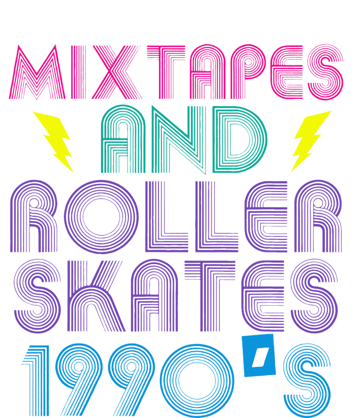 Mixtapes And Roller Skates 90s Cassettes Era Music Funny Impact Tech Backpack