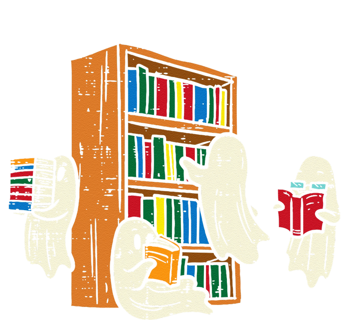 Ghosts Reading Books Teacher Halloween Librarian Boooks City Backpack