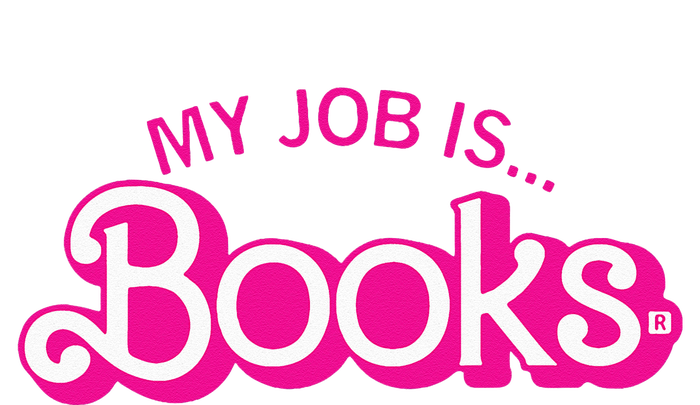 My Job Is Books Retro Pink Style Reading Books Pom Pom 12in Knit Beanie