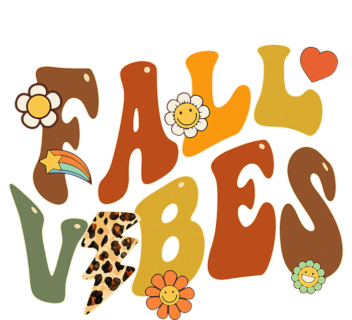 Fall Vibes Retro Vintage Leopard Circle Pumpkin Thanksgiving  T-Shirt