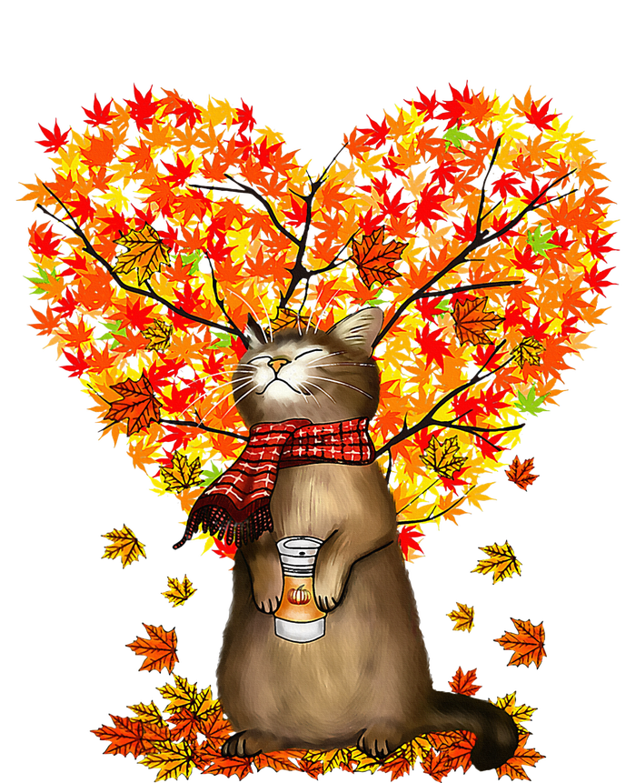 Cat Leaf Fall Hello Autumn Cat Kitten Lover Thanksgiving T-Shirt