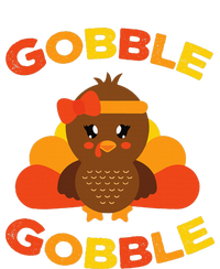 Cute Gobble Gobble Turkey Pilgrim Little Thanksgiving Cooling Performance Long Sleeve Crew