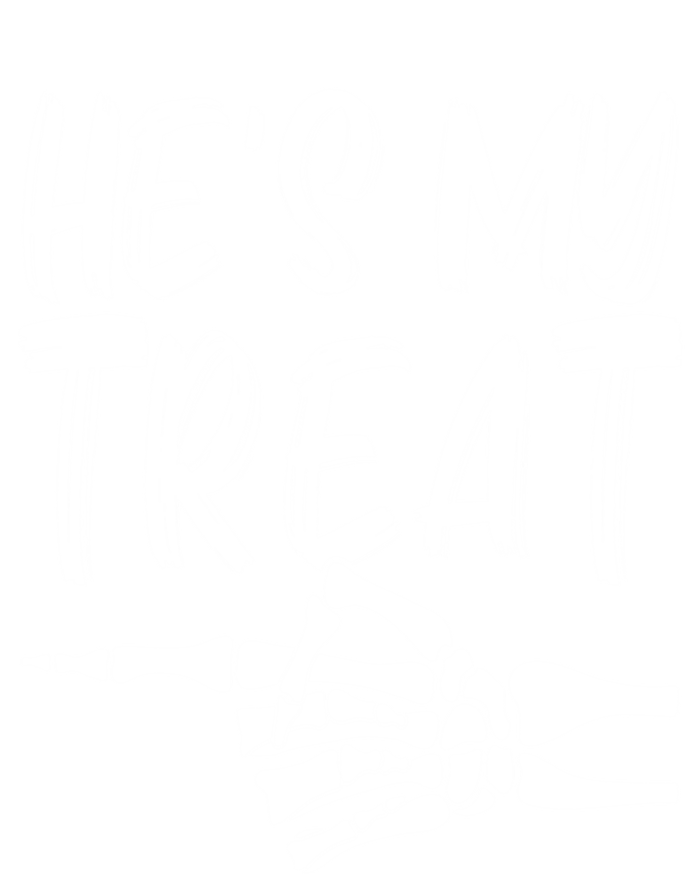 Halloween Couples Hes My Treat Shes My Trick Skeleton Hand Gift Striped Beanie with Solid Band