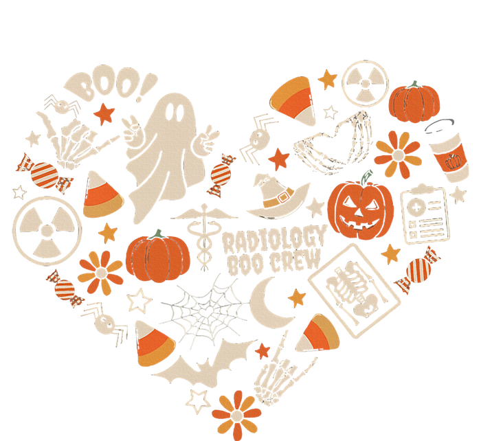 Halloween Radiology Boo Crew Heart Xray Tech Fall Autumn Ladies Long Sleeve Shirt