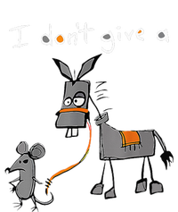 I Dont Give A Rats Ass Mouse Walking Donkey Kids T-Shirt