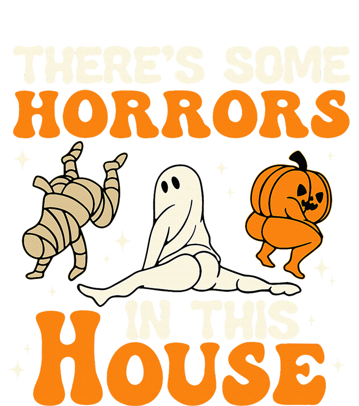 Theres Some Horrors In This House Funny Humor Halloween Button