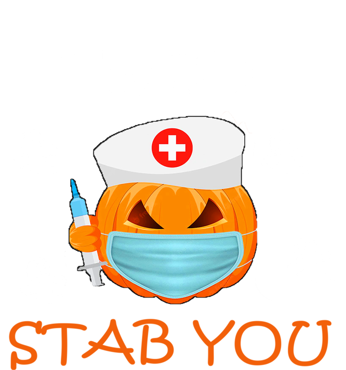 I Will Stab You Ghost Nurse Retro Funny Halloween For Nurses Funny Gift Short Acrylic Beanie