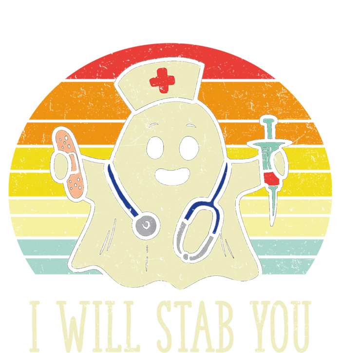 I Will Stab You Nurse Ghost Scrub Halloween For Nurses Rn Cute Gift Tie-Dye T-Shirt