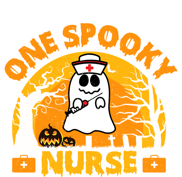 One Spooky Nurse Halloween Ghost Nurse Fall Scrub Rn Great Gift Tie-Dye Long Sleeve Shirt