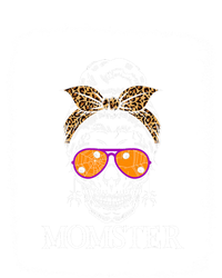 Mom Halloween Costume Messy Bun Skeleton Cool Gift Skull Momster Gift T-Shirt