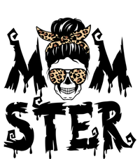 Momster Skull Leopard Kerchief Halloween Funny Mom Monster Funny Gift Women's T-Shirt