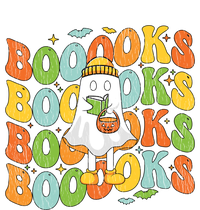 Retro Groovy Boooks Ghost Halloween Librarian Teacher Book Gift Pom Pom 12in Knit Beanie