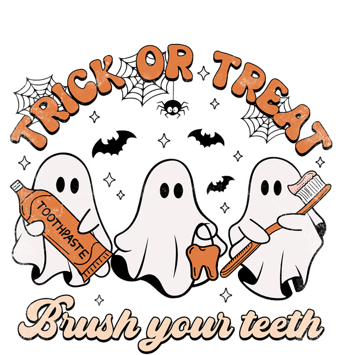 Retro Trick Or Treat Brush Your Teeth Scary Groovy Halloween Gift Premium Hoodie