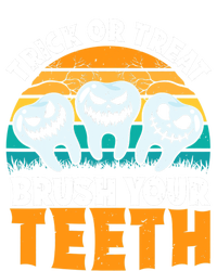 Trick Or Treat Brush Your Teeth Dentist Pun Halloween Dental Funny Gift T-Shirt