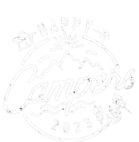 Happy Camper Funny Camping Vintage Retro USA-Made Doggie Bandana